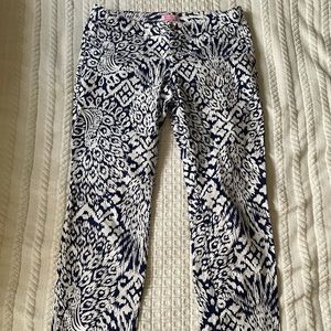Lilly Pulitzer Navy Patterned Pants size 6